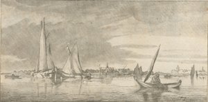vista del rio de Cornelis Ploos van Amstel (signed by artist)