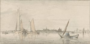 vista del rio de Cornelis Ploos van Amstel (signed by artist)