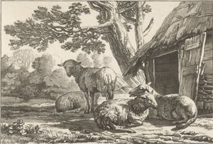 aprisco de Cornelis Ploos van Amstel (signed by artist)