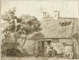 Delineante para granja de Cornelis Ploos van Amstel (signed by artist)