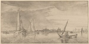 Río con ciudad de Cornelis Ploos van Amstel