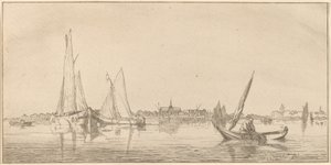 Río con Ciudad de Cornelis Ploos van Amstel