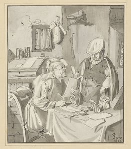 escritor de una carta Receptor de Cornelis Ploos van Amstel