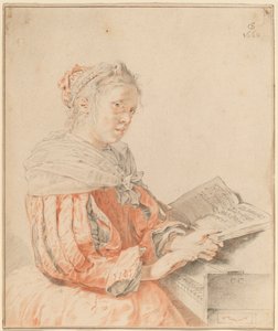 Niña joven en el teclado de Cornelis Ploos van Amstel