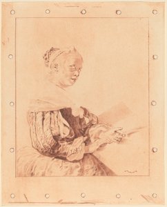 Niña joven en el teclado de Cornelis Ploos van Amstel