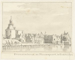 Los Drommedaris y Blauwepoort en Enkhuizen de Cornelis Pronk