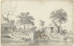 Granja frente al mar con granero de Cornelis Saftleven