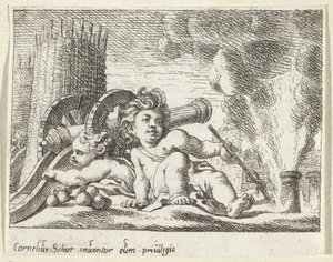 Dos niños con armas de Cornelis Schut (I)