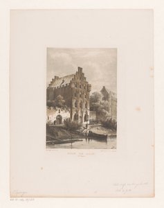 casas junto al agua Casas de nobles (siglo XIII) (título sobre objeto) de Cornelis Springer