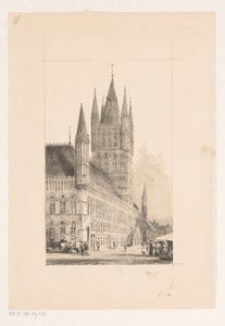 Lonja de los paños de Ypres Ayuntamiento del siglo XIII de Cornelis Springer