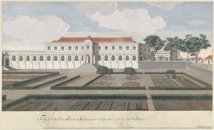 La Casa del Gobernador con el jardín en Colombo en Ceilán 