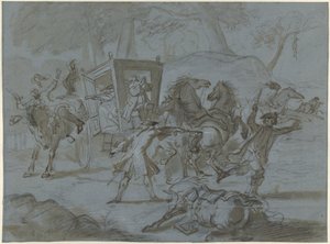 Robo en un carruaje de Cornelis Troost