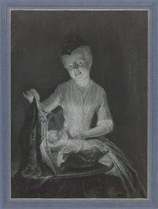 Sara Comfort con su muñeca de Cornelis Troost
