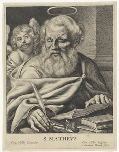 Evangelista Mattheüs S. MATHEVS (título sobre objeto) Vier evangelisten (título de la serie)