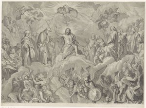Juicio final (placa superior) de Cornelis Visscher (II)