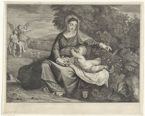 María con el Niño y Tobías y el Ángel de Cornelis Visscher (II)