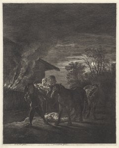 robo de caballos de Cornelis Visscher (II)
