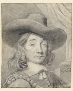 Autorretrato con sombrero de Cornelis Visscher (II)
