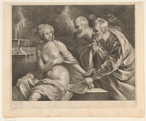 Susanna en de ouderlingen Quelaciones (título de la serie) de Cornelis Visscher (II)