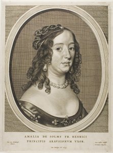 Amalia van Solms, esposa de Frederick Henry, de Nueve retratos de Cornelis Visscher