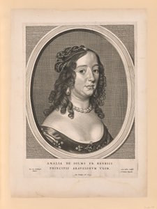 Amalia van Solms, esposa de Frederick Henry, de Nueve retratos de Cornelis Visscher