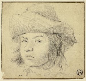 Busto de hombre joven con sombrero de Cornelis Visscher