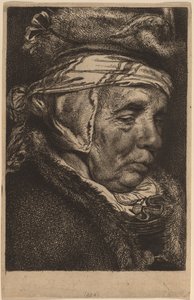 Cabeza de una Anciana (Madre de Visscher) de Cornelis Visscher