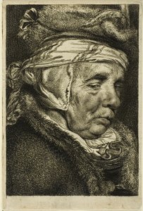 Cabeza de una anciana de Cornelis Visscher