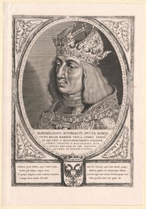 Emperador del Sacro Imperio Romano Germánico Maximiliano I (huella) de Cornelis Visscher
