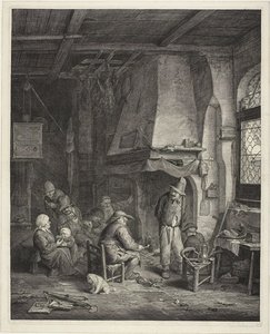 Interior en una posada, llamada "The Skaters" (Los Patinadores) de Cornelis Visscher