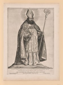 San Federico de Utrecht, de Santos de los Países Bajos del Norte y del Sur de Cornelis Visscher