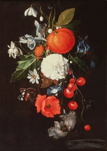 Naturaleza Muerta con Frutas y Flores de Cornelis de Heem