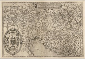 Mapa del Danubio de 1593 por Cornelis de Jode