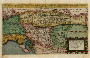 Mapa del norte de los Balcanes de 1593, por Cornelis de Jode
