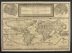 Mapamundi, descripción universal del mundo entero de Cornelis de Jode