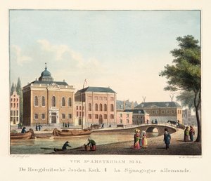 Vista de Ámsterdam No.31. La Sinagoga Alemana, 1825
