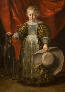 Retrato de niño con perro, c.1620 (óleo sobre lienzo) de Cornelis de Vos