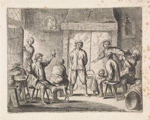 Granjeros en una posada Escenas de género (título de la serie) de Cornelis de Wael