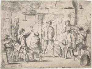 Granjeros en una posada Escenas de género (título de la serie) de Cornelis de Wael