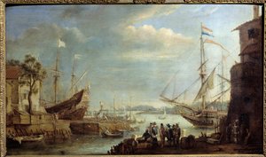 Puerto marítimo en el siglo XVII de Cornelis de Wael