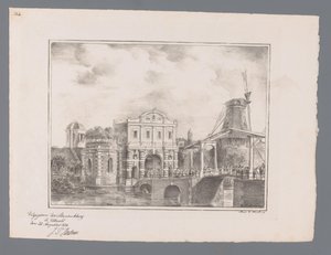Catharijnepoort en Utrecht Imágenes de rostros en o cerca de Utrecht (título de la serie) de Cornelis van Hardenbergh