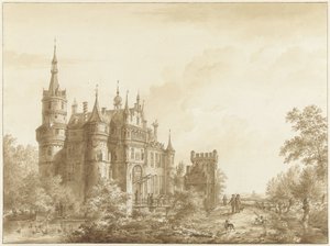 El castillo de Wijk bij Duurstede (?) de Cornelis van Hardenbergh