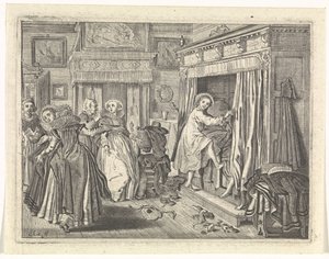 Escena del dormitorio de Cornelis van Kittensteyn