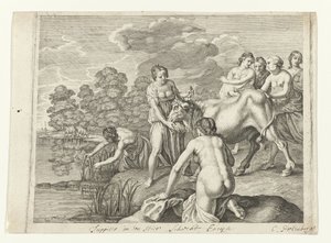 Júpiter ajusticia a Europa
Metamorfosis de Ovidio (título de la serie) de Cornelis van Poelenburch (possibly)