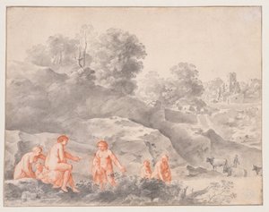 Desnudos en un paisaje (posiblemente Diana y Calisto)