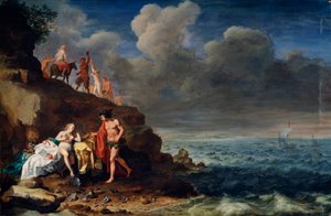 Baco y Ariadna en la isla de Naxos, siglo XVII de Cornelis van Poelenburgh or Poelenburch