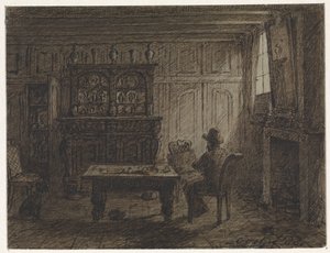 Hombre sentado en una habitación de Cornelis van der Griendt