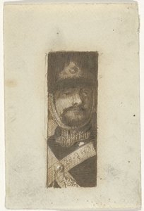 retrato, de, un, soldado