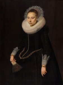 Retrato de Maria Overrijn van Schoterbosch (1599/1600-1638) de Cornelis van der Voort