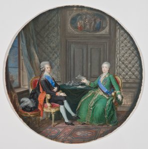 El Rey Gustavo III y Catalina II de Rusia en Fredrikshamn 1783 de Cornelius Hoyer